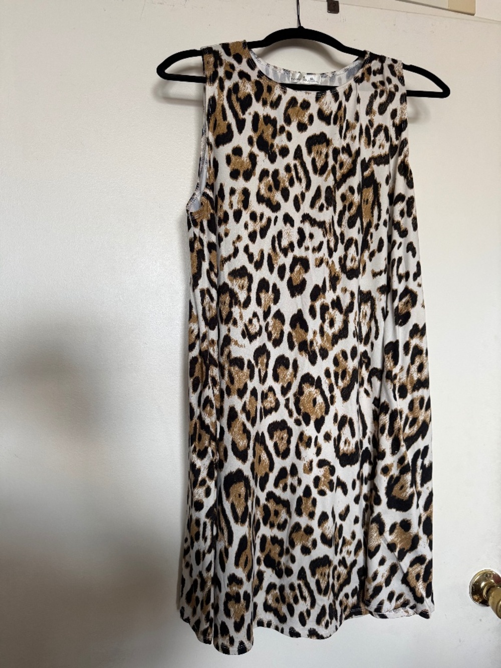 Nine Britton Leopard Print Sleeveless Swing Dress XL Pockets